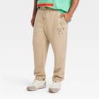 Houston White Adult Plus Size Logo Jogger Pants - Cream