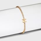 Gold Plated Cubic Zirconia Initial 'h' Tennis Bracelet - A New Day Gold