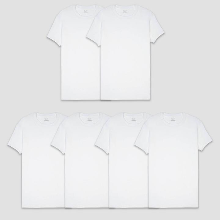 Fruit Of The Loom Men's 6pk Coolzone Crew-neck T-shirt - White