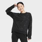 Women's French Terry Crewneck Sweatshirt - All In Motion Black