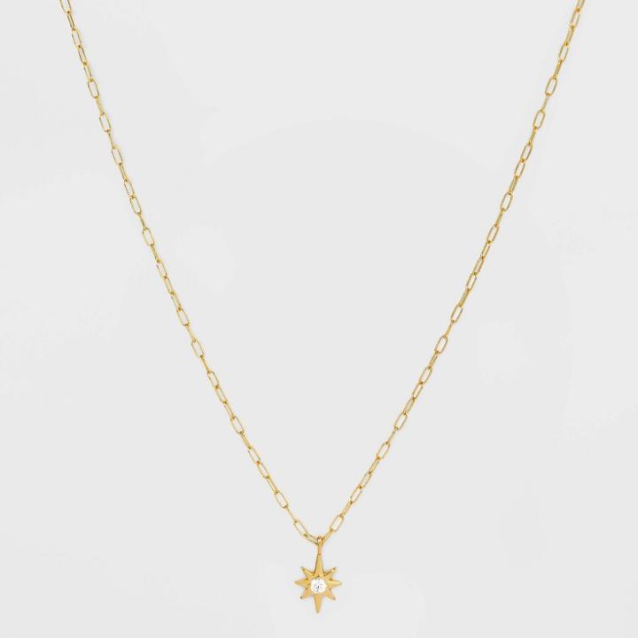 Sugarfix By Baublebar 14k Gold Plated Celestial Pendant Necklace - Gold