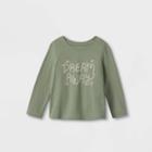 Toddler Girls' 'dream Away' Long Sleeve Graphic T-shirt - Cat & Jack Army Green