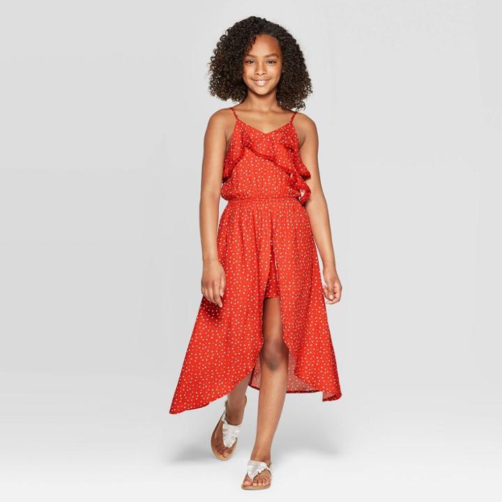 Girls' Walk-through Ruffle Top Dress - Art Class