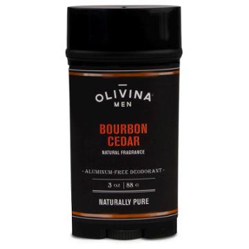Olivina Men Bourbon Cedar Aluminum Free Deodorant - 3oz,