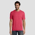Hanes 1901 Men's Big & Tall Short Sleeve T-shirt - Crimson (red)