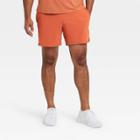Men's Big & Tall Knit Woven Shorts - All In Motion Rust Xxxl, Red