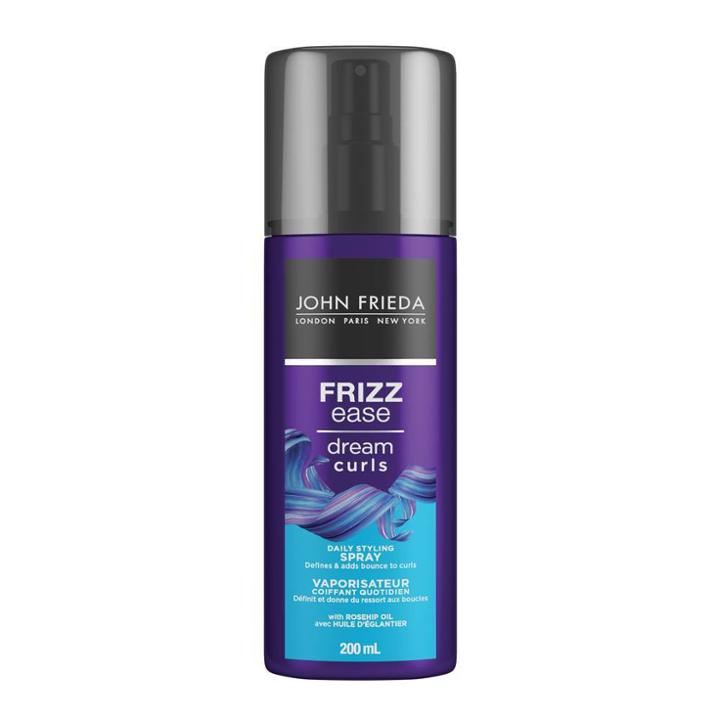 John Frieda Frizz Ease Dream Curls Styling Spray, Smooth Frizzy Hair, Add Gloss Without Frizz
