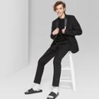 Men's Casual Fit Mid-rise Straight Suit Pants - Original Use Black