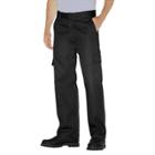 Dickies Men's Big & Tall Relaxed Straight Fit Twill Double Knee Pants Black