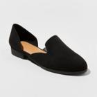 Women's Maeve Wide Width Faux Leather Two Piece Square Throat Flat Loafers - Universal Thread Black