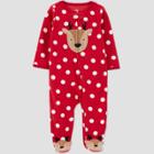 Baby Girls' Dotted Footed Pajama - Just One You Made By Carter's Red Newborn