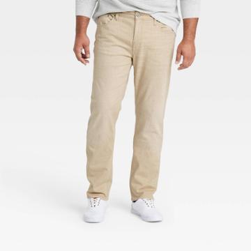 Men's Tall Slim Fit Lightweight Jeans - Goodfellow & Co British Khaki 30x36, British Green
