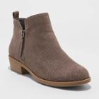 Women's Dylan Laser Cut Ankle Bootie - Universal Thread Gray