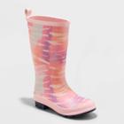 Girls' Alina Tie-dye Rain Boots - Cat & Jack Pink