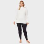 Warm Essentials By Cuddl Duds Women's Smooth Stretch Thermal Turtleneck Top - Ivory