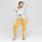 Women's Plus Size Lounge Jogger Pants - Colsie Yellow