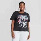 Live Nation Women's Plus Size New Kids On The Block Short Sleeve Graphic T-shirt - Black