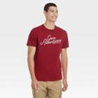 Men's Printed Standard Fit Short Sleeve Crewneck T-shirt - Goodfellow & Co Red/letters