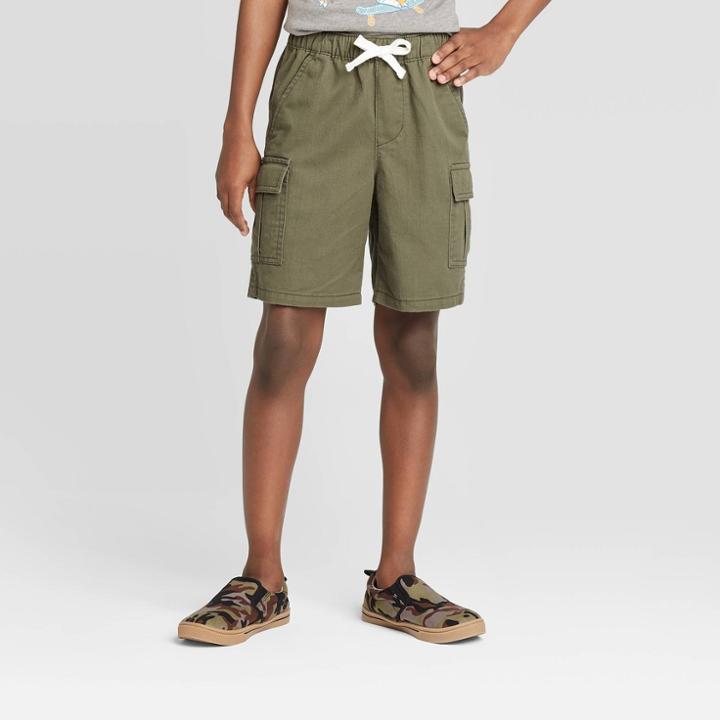 Boys' Pull-on Shorts - Cat & Jack Olive Xs, Boy's, Green