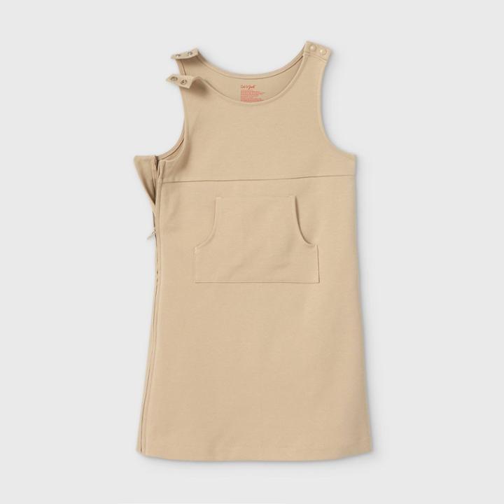 Girls' Adaptive Abdominal Access Dress - Cat & Jack Khaki