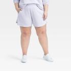 Women's Plus Size Mid-rise French Terry Shorts 4 - All In Motion Lavender