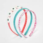 Girls' 3pk Glitter Flower Headbands - Cat & Jack