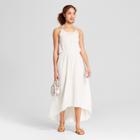 Women's Sleeveless Pom Trim Maxi Dress - A New Day Cream