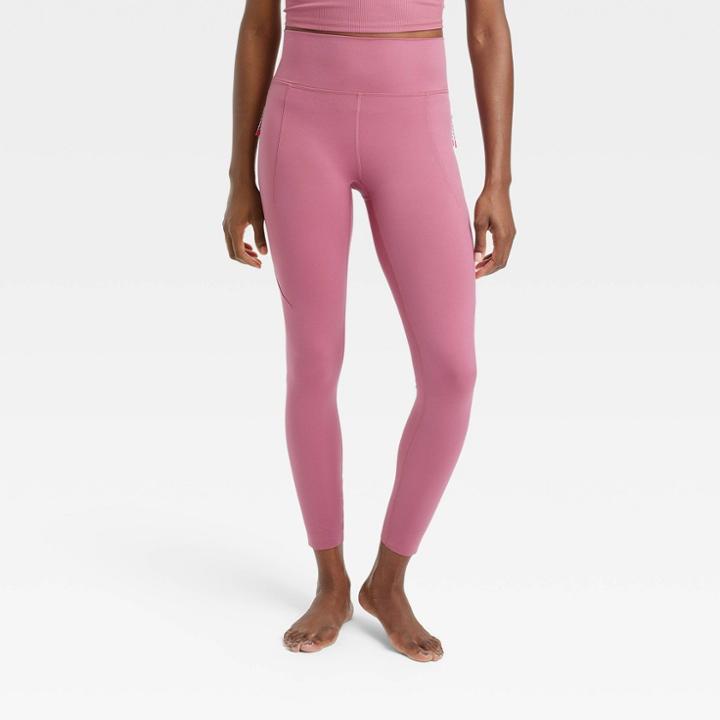 Women's Flex Ribbed Curvy High-rise 7/8 Leggings - All In Motion Rose Pink