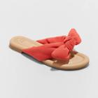 Women's Adley Bow Flip Flop Sandals - A New Day Red