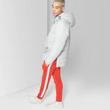 Men's Long Sleeve 1/2 Zip Pullover Puffer Jacket - Original Use Masonry Gray