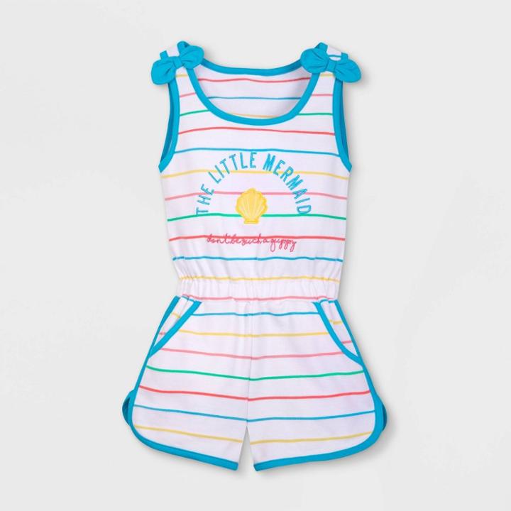 Girls' Disney The Little Mermaid Ariel Cover Up - White 3 - Disney