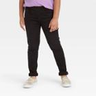 Girls' Mid-rise Pull-on Jeggings - Cat & Jack Black