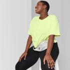Women's Plus Size Oversized Short Sleeve Crewneck Boxy T-shirt - Wild Fable Bright Green