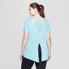Women's Plus Size T-shirt - C9 Champion Aqua 4x, Size: