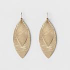 Women's Medium And Large Oval Drop Earrings - A New Day Gold