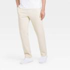 Men's Cotton Fleece Pants - All In Motion Cream Heather Sx30, Ivory Grey
