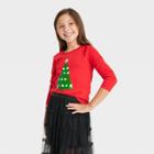 Girls' Long Sleeve Flip Sequin T-shirt - Cat & Jack Red