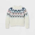 Girls' Fair Isle Pullover Sweater - Cat & Jack Cream