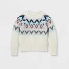 Girls' Fair Isle Pullover Sweater - Cat & Jack Cream