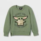 Lucas Toddler Boys' Star Wars The Mandalorian Solid Pullover Sweatshirt - Green