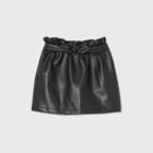 Toddler Girls' Faux Leather Skirt - Art Class Black