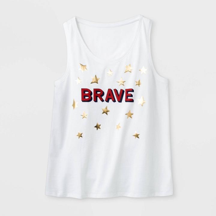 Shinsung Tongsang Women's Brave Americana Tank - Eco White