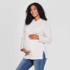 Maternity Long Sleeve Hoodie Pullover - Isabel Maternity By Ingrid & Isabel Oatmeal Xxl, Women's, Beige