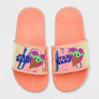 Girls' Star Wars Baby Yoda Swim Slide Sandals - 7-8 - Disney