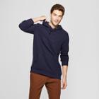 Men's Standard Fit Long Sleeve Fleece Hooded Sweatshirt - Goodfellow & Co Xavier Navy