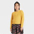 Girls' Pullover Sweater - Cat & Jack Medium Mustard Yellow