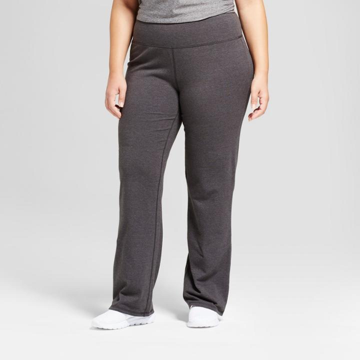 Women's Plus-size Cotton Spandex Semi-fit Pants - C9 Champion - Dark Gray Heather 2x,