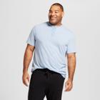 Men's Tall Standard Fit Short Sleeve Henley Shirt - Goodfellow & Co Horizon Blue