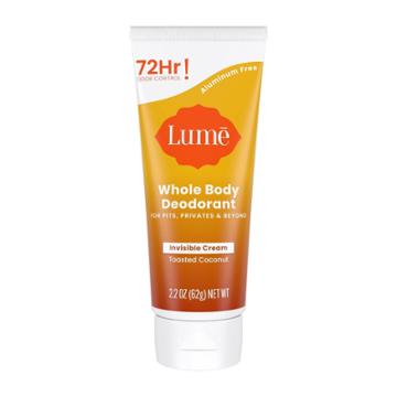 Lume Whole Body Invisible Cream Tube Deodorant - Toasted Coconut