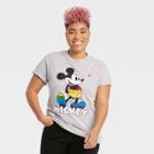 Pride Gender Inclusive Adult Mickey Mouse Short Sleeve Graphic T-shirt - Gray